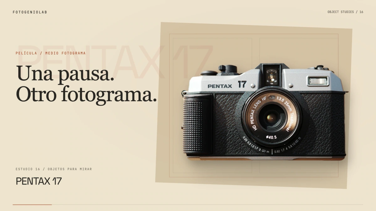 Composición editorial FotogenioLab de Pentax 17