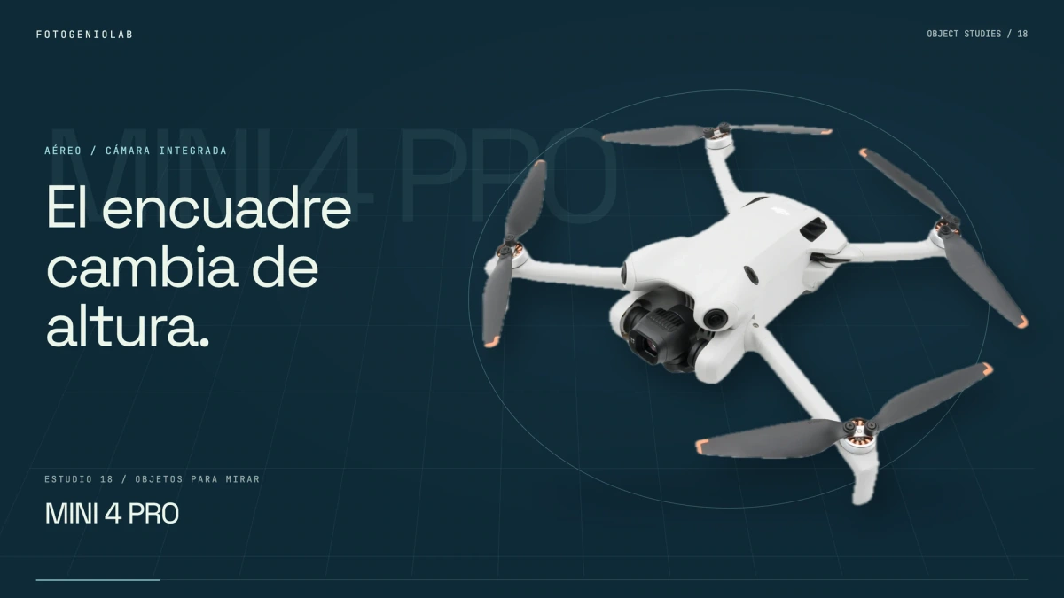 DJI Mini 4 Pro, composición aérea FotogenioLab