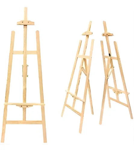 Caballete de madera 150cm para arte, producto y display visual - recomendado por Fotogenio