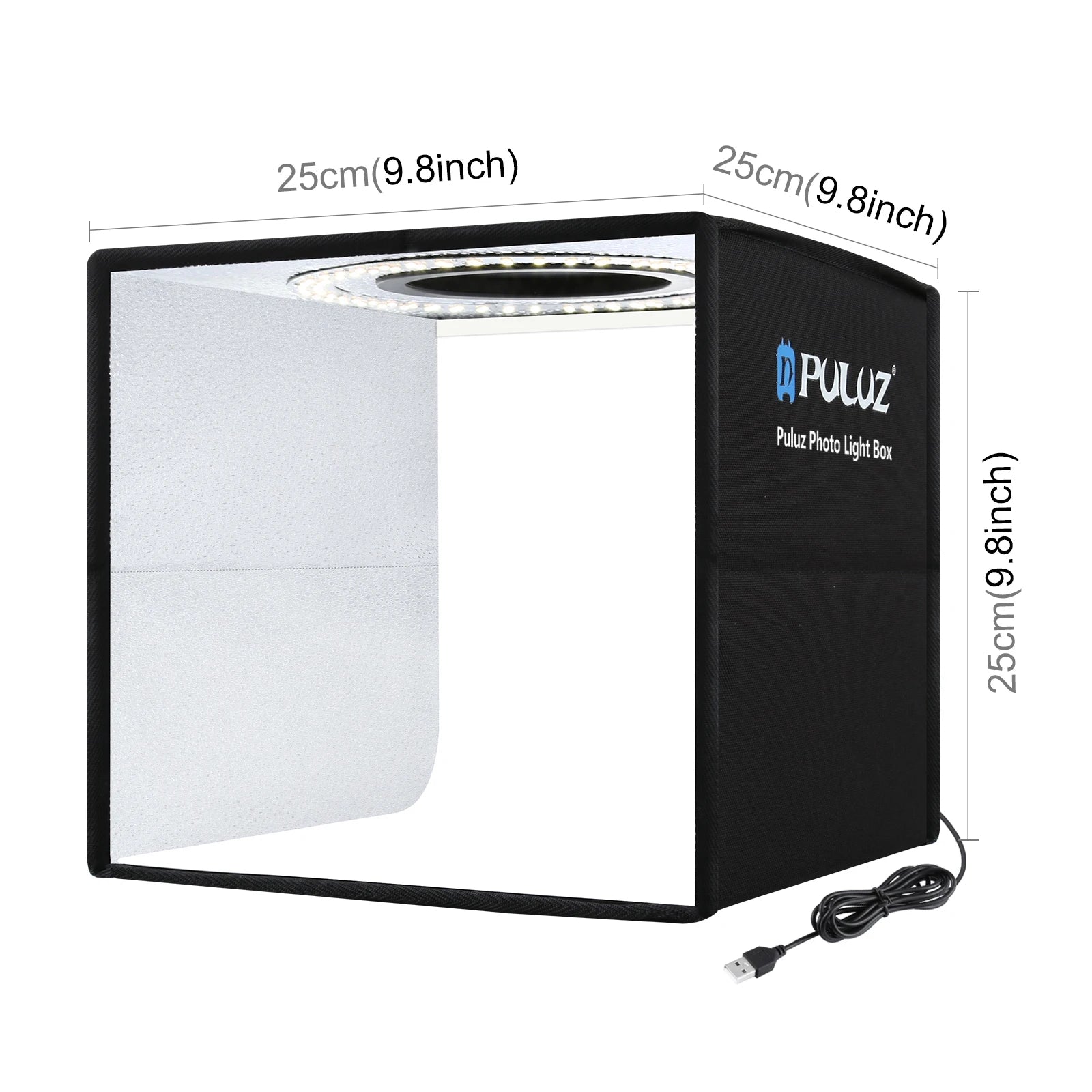 Mini estudio fotográfico PULUZ con luz LED, de 25 a 80 cm