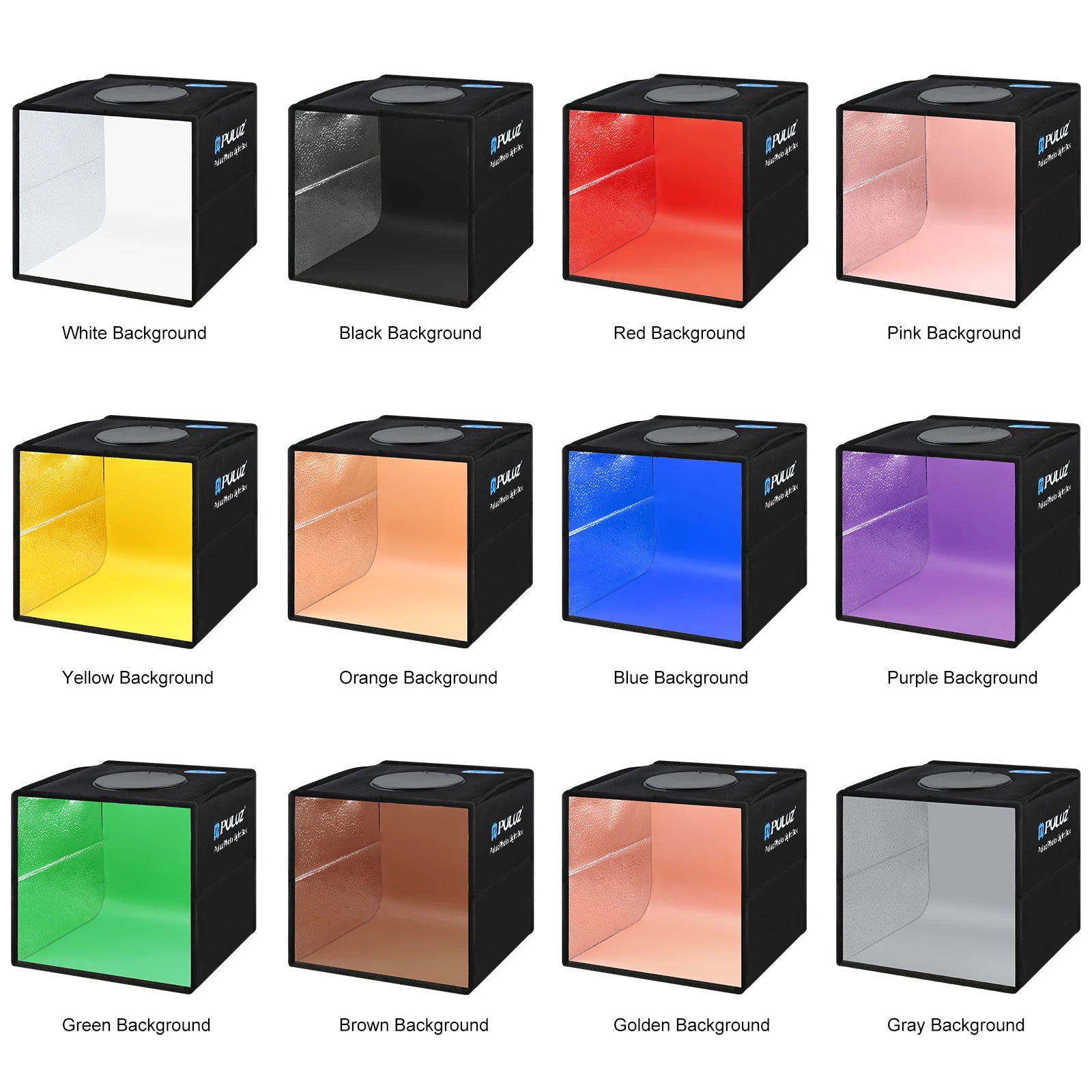 Mini estudio fotográfico PULUZ con luz LED, de 25 a 80 cm
