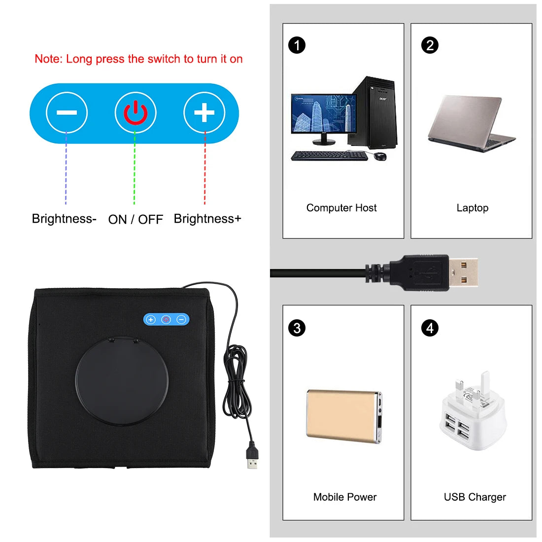 Mini estudio fotográfico PULUZ con luz LED, de 25 a 80 cm