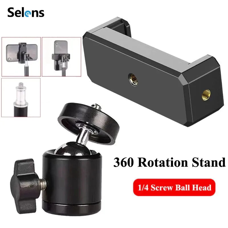 Soporte universal 360° para celular y tripié