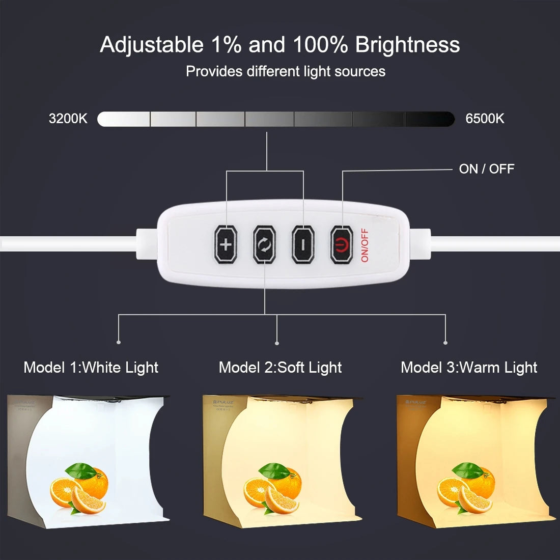 Miniestudio LED plegable de 23 cm — vista del producto 6