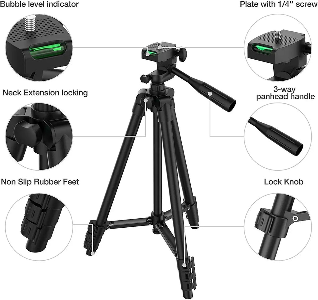 Tripié de piso 102 cm para celular con control Bluetooth