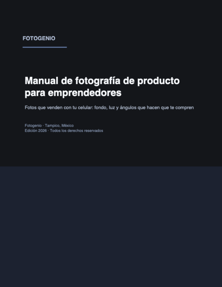 Manual de fotografía de producto para emprendedores — Ebook